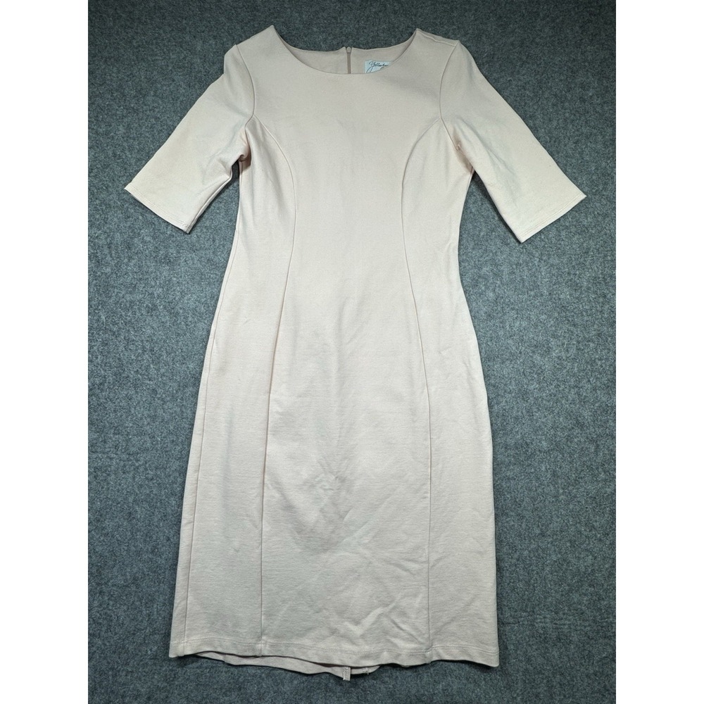 Yellowberry x Mikarose Women's M Pink Modest‎ Pencil Dress Knee Length Classic